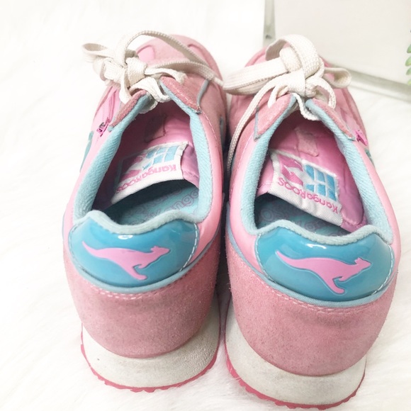 Vintage KangaRoo sneakers pink and aqua size 8 - Picture 4 of 8